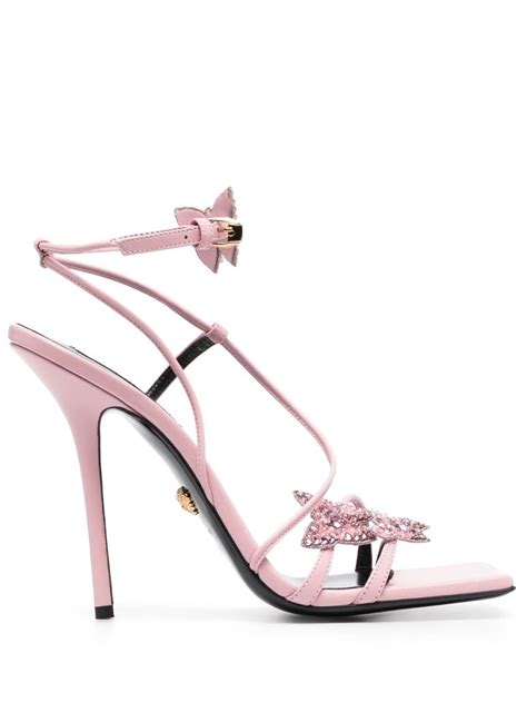 crystal butterfly sandals versace|farfetch versace sandals.